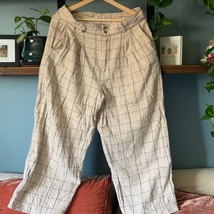 dreamy madewell linen blend wide leg pants